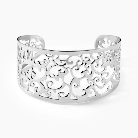 Bracelet Manchette Xaverine Acier Blanc - Bijoux fantaisie Femme | Marc Orian