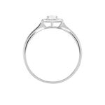 Bague Or Blanc Peony Oxyde De Zirconium - Solitaires Femme | Marc Orian