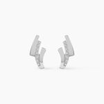 Boucles D'oreilles Puces Ainhoa Or Blanc Diamant - Puces Femme | Marc Orian