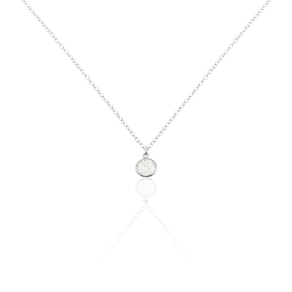 Collier Argent Blanc Lehunnus Oxyde De Zirconium - Colliers avec pierres Femme | Marc Orian