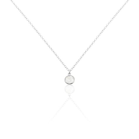 Collier Argent Blanc Lehunnus Oxyde De Zirconium - Colliers avec pierres Femme | Marc Orian