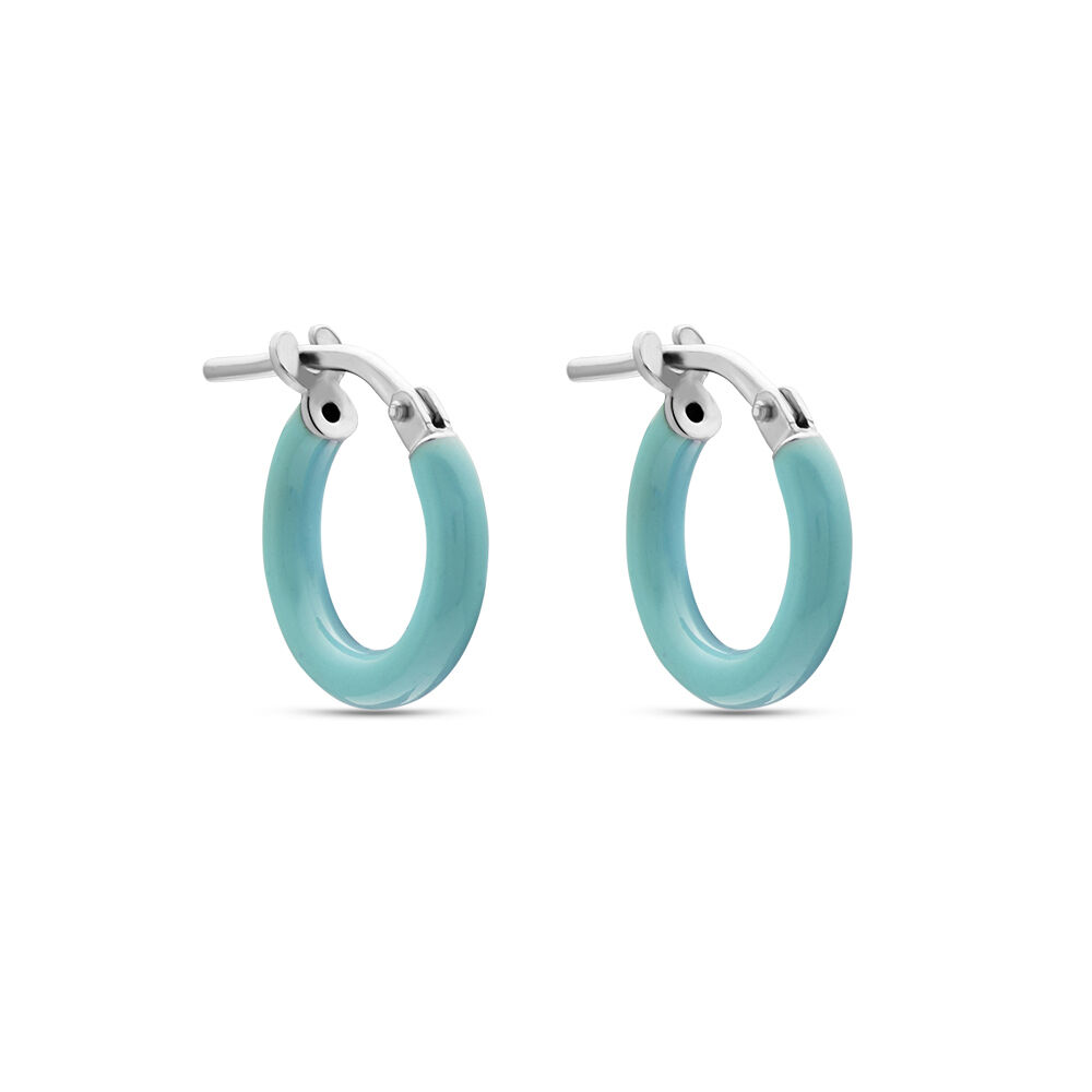 Créoles Argent Blanc Sadia - Créoles Femme | Marc Orian