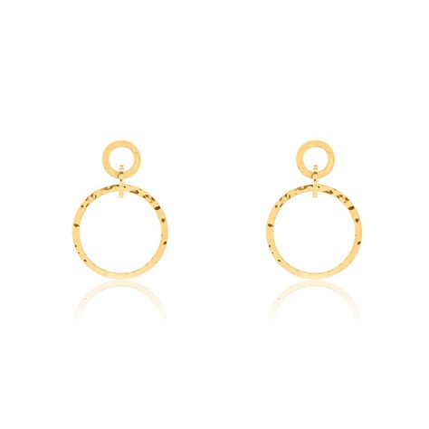 Boucles D'oreilles Pendantes Oia Acier Jaune - Pendantes Femme | Marc Orian