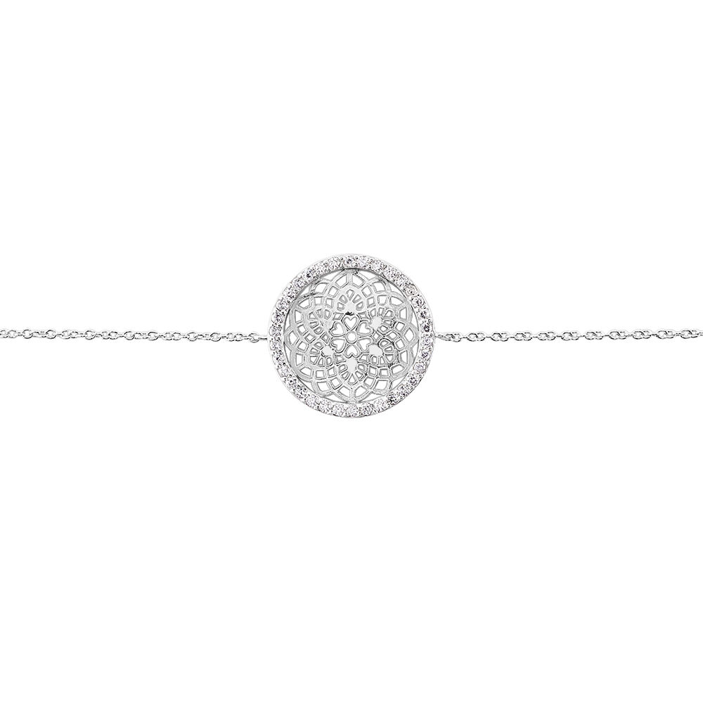 Bracelet Agnete Argent Blanc Oxyde De Zirconium - Bracelets chaînes Femme | Marc Orian