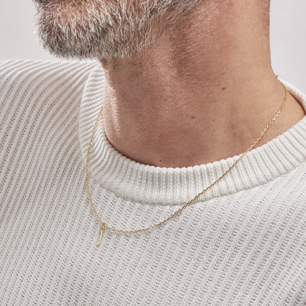 Pendentif Ionia Lettre Or Jaune - Pendentifs Famille | Marc Orian