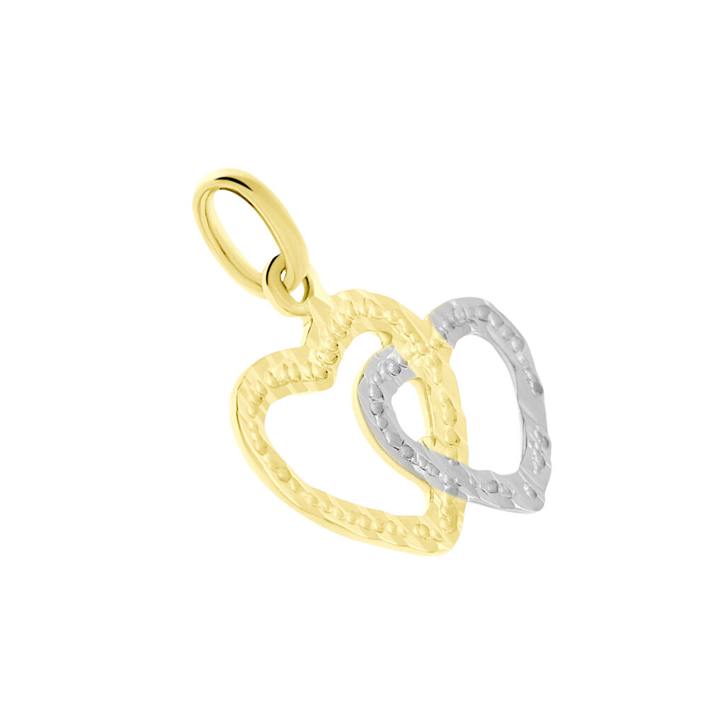 Pendentif Eudocie Coeurs Ciseles Or Bicolore - Pendentifs Femme | Marc Orian