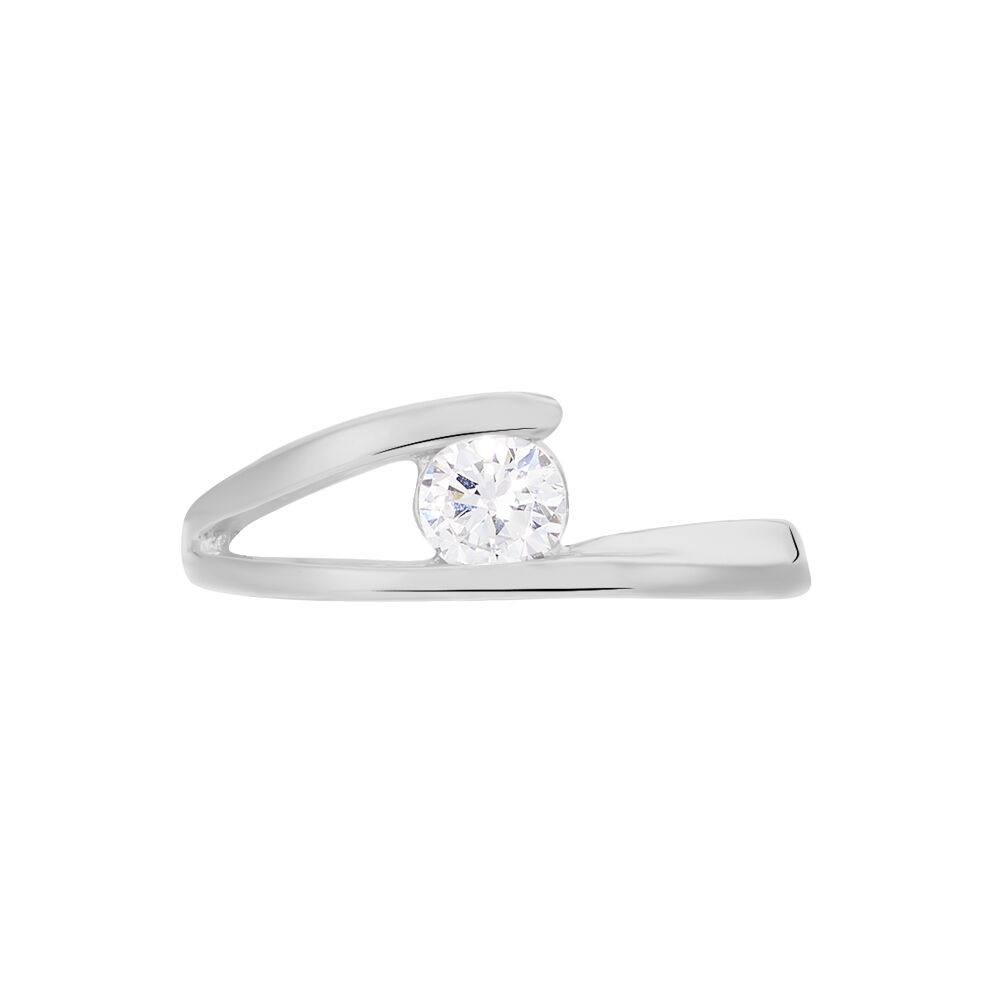 Bague Mary-paule Argent Blanc Oxyde De Zirconium - Solitaires Femme | Marc Orian