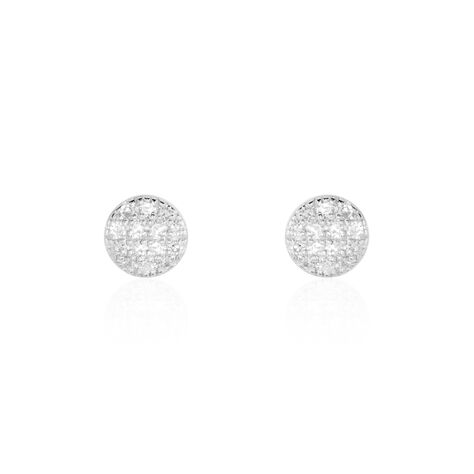 Boucles D'oreilles Puces Teani Or Blanc Diamant - Clous d'oreilles Femme | Marc Orian