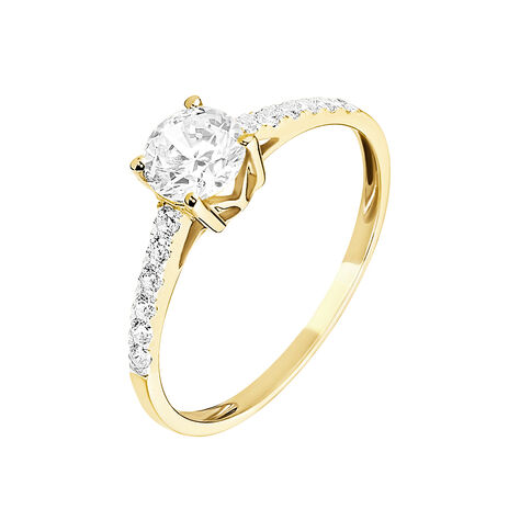 Bague Manon Or Jaune Oxyde De Zirconium - Bagues Solitaire Femme | Marc Orian