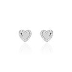 Boucles D'oreilles Puces Tylvina Argent Blanc Oxyde De Zirconium - Puces Femme | Marc Orian