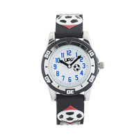 cadran noir fond blanc bracelet plastique noir