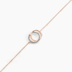 Bracelet Or Rose Tresha Diamants - Bracelets Anneaux Entrelaces Femme | Marc Orian