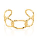 Bracelet Manchette Lorri Acier Dor&eacute; - Bracelets Anneaux Entrelaces Femme | Marc Orian