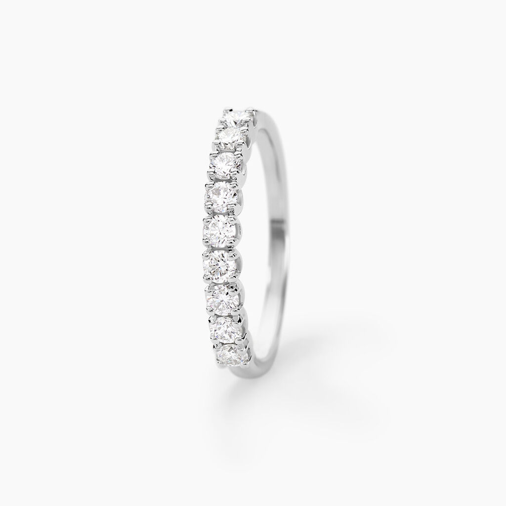 Alliance Hera Or Blanc Diamant - Alliances avec pierres Femme | Marc Orian