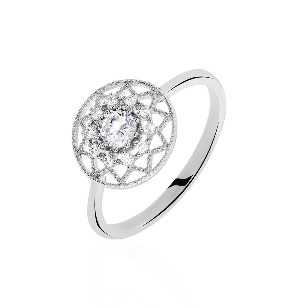 Bague Cassandria Argent Blanc Oxyde De Zirconium - Bagues avec pierre Femme | Marc Orian
