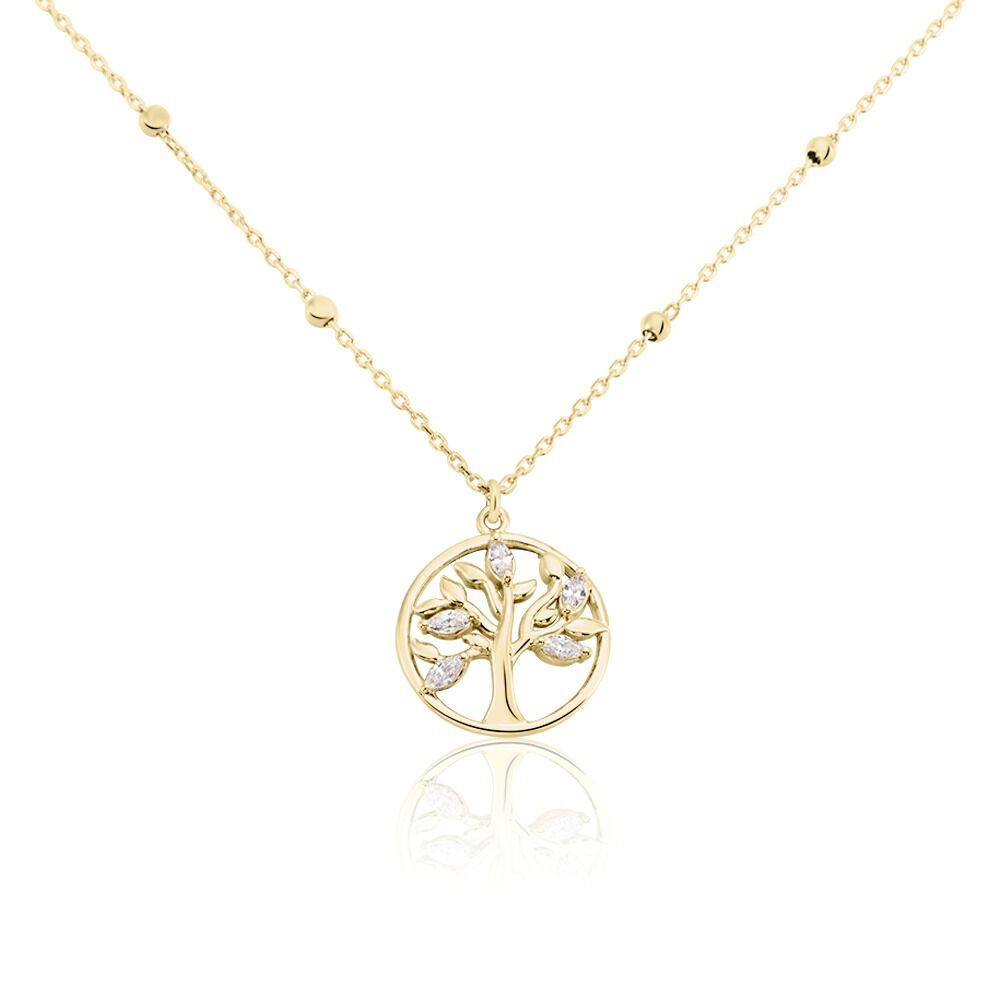 Collier Plaqu&eacute; Or Heribald Oxydes De Zirconium - Colliers avec pierres Femme | Marc Orian