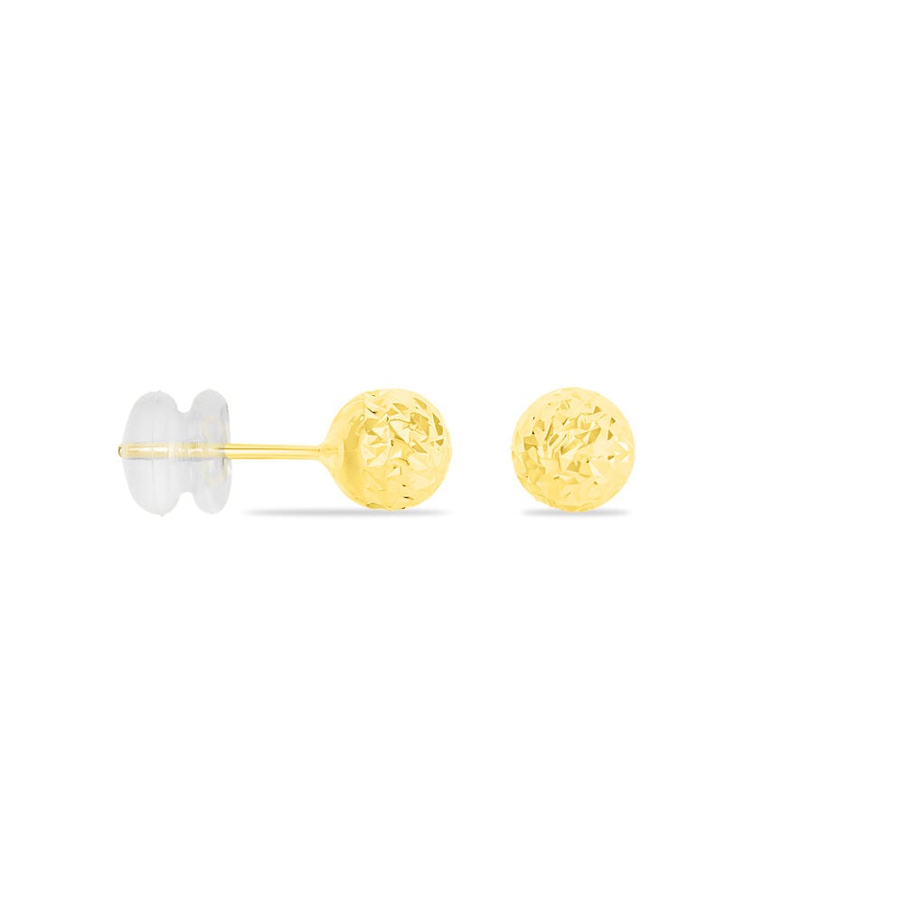 Boucles D'oreilles Puces Fidelia Boule Diamantee Or Jaune - Puces Femme | Marc Orian