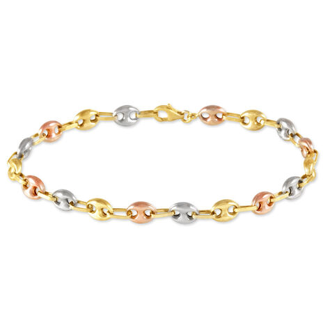 Bracelet Dami Maille Grain De Cafe Or Tricolore - Bracelets mailles Homme | Marc Orian