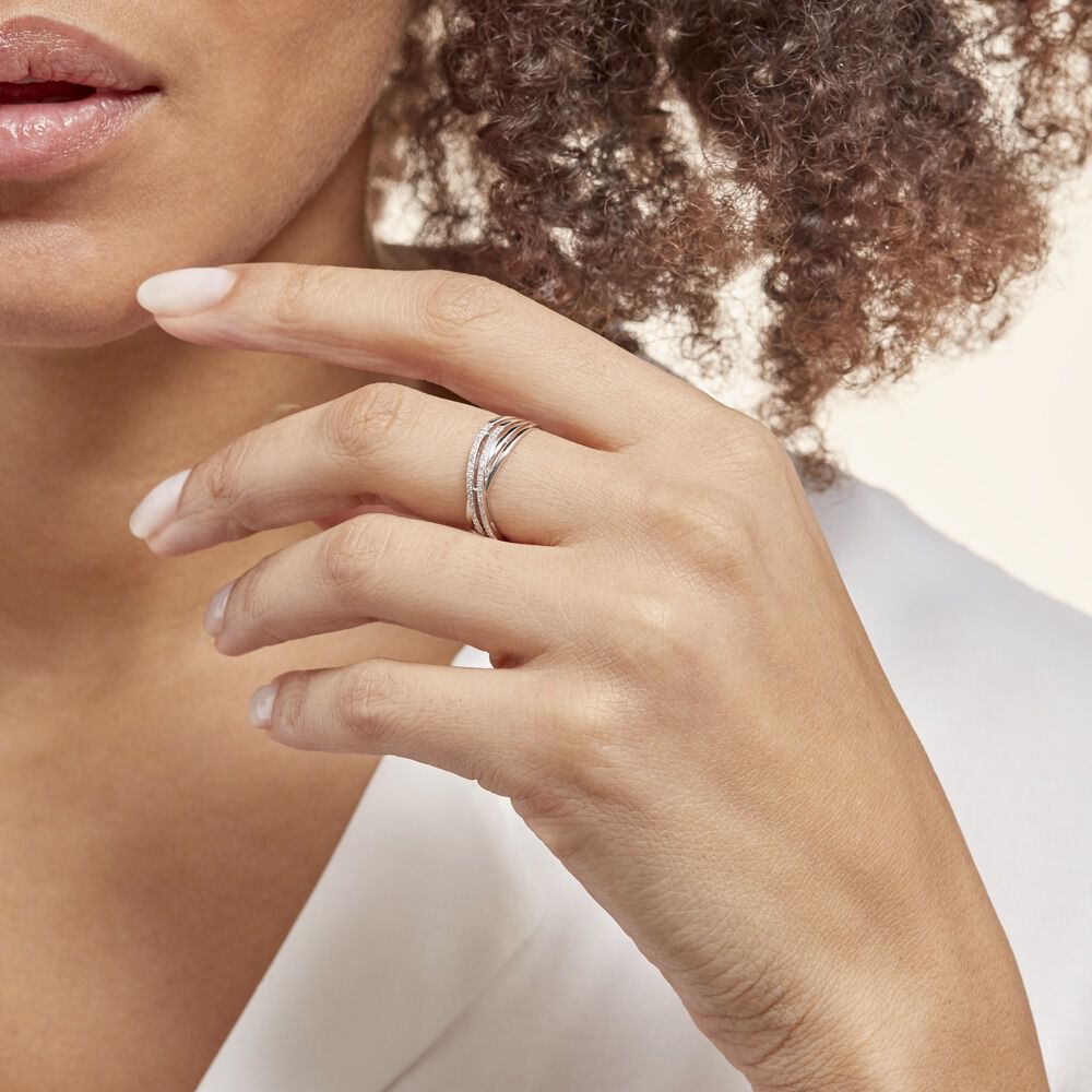 Bague Julianne Or Blanc Diamant Divers - Bagues pierres précieuses Femme | Marc Orian