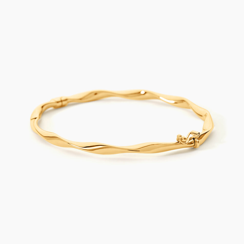 Bracelet Jonc Dianthe Argent Dor&eacute; A L'Or 750/1000 - Bracelets joncs Femme | Marc Orian