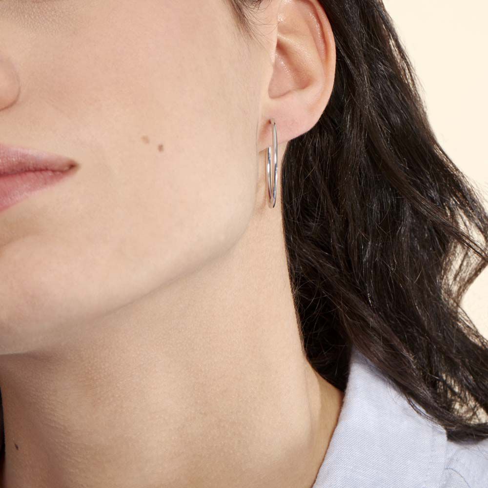 Créoles Valencina Or Blanc - Créoles Femme | Marc Orian