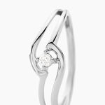 Bague Onenn Or Blanc Diamant - Solitaires Femme | Marc Orian