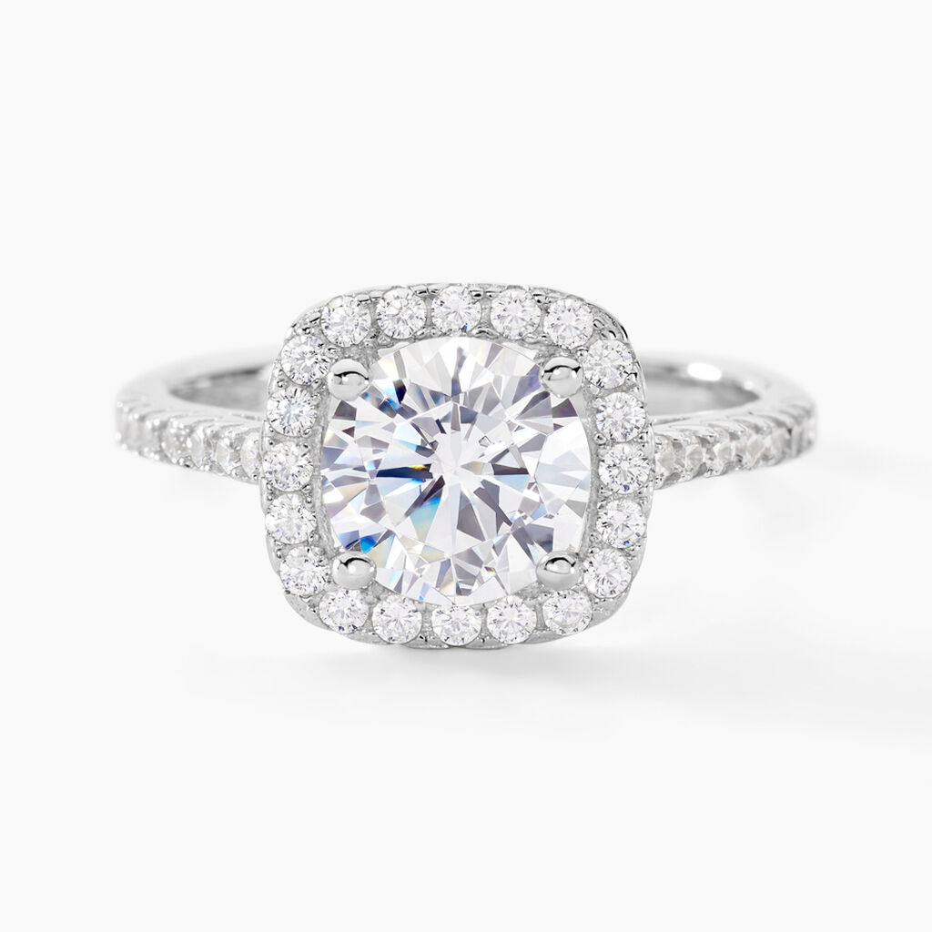 Bague Solitaire Soa Argent Blanc Oxyde De Zirconium - Solitaires Femme | Marc Orian