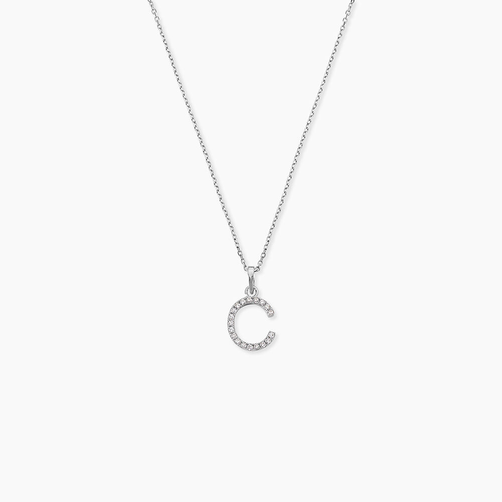 Pendentif Klementine Or Blanc Oxyde De Zirconium - Pendentifs Femme | Marc Orian