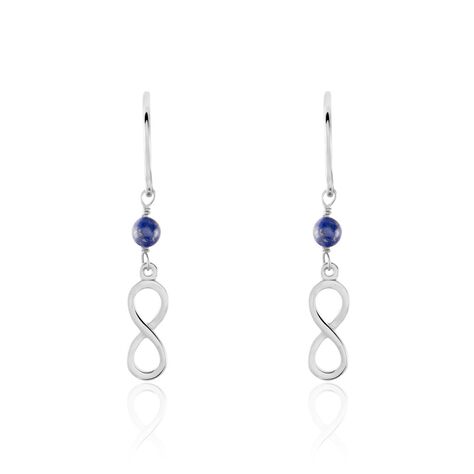 Boucles D'oreilles Pendantes Argent Mojdeh Lapis Lazuli - Pendantes Femme | Marc Orian