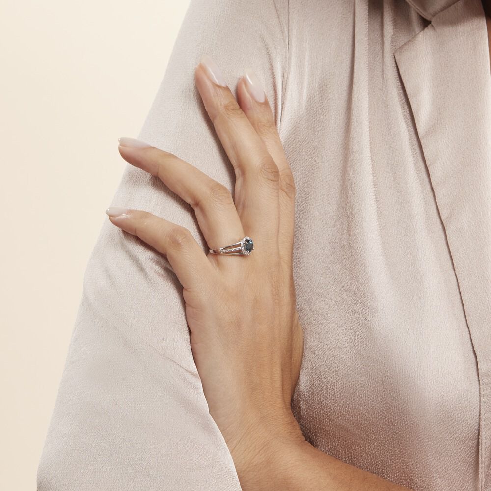 Bague Or Blanc Maeva Topaze Oxydes De Zirconium - Bagues pierres fines Femme | Marc Orian