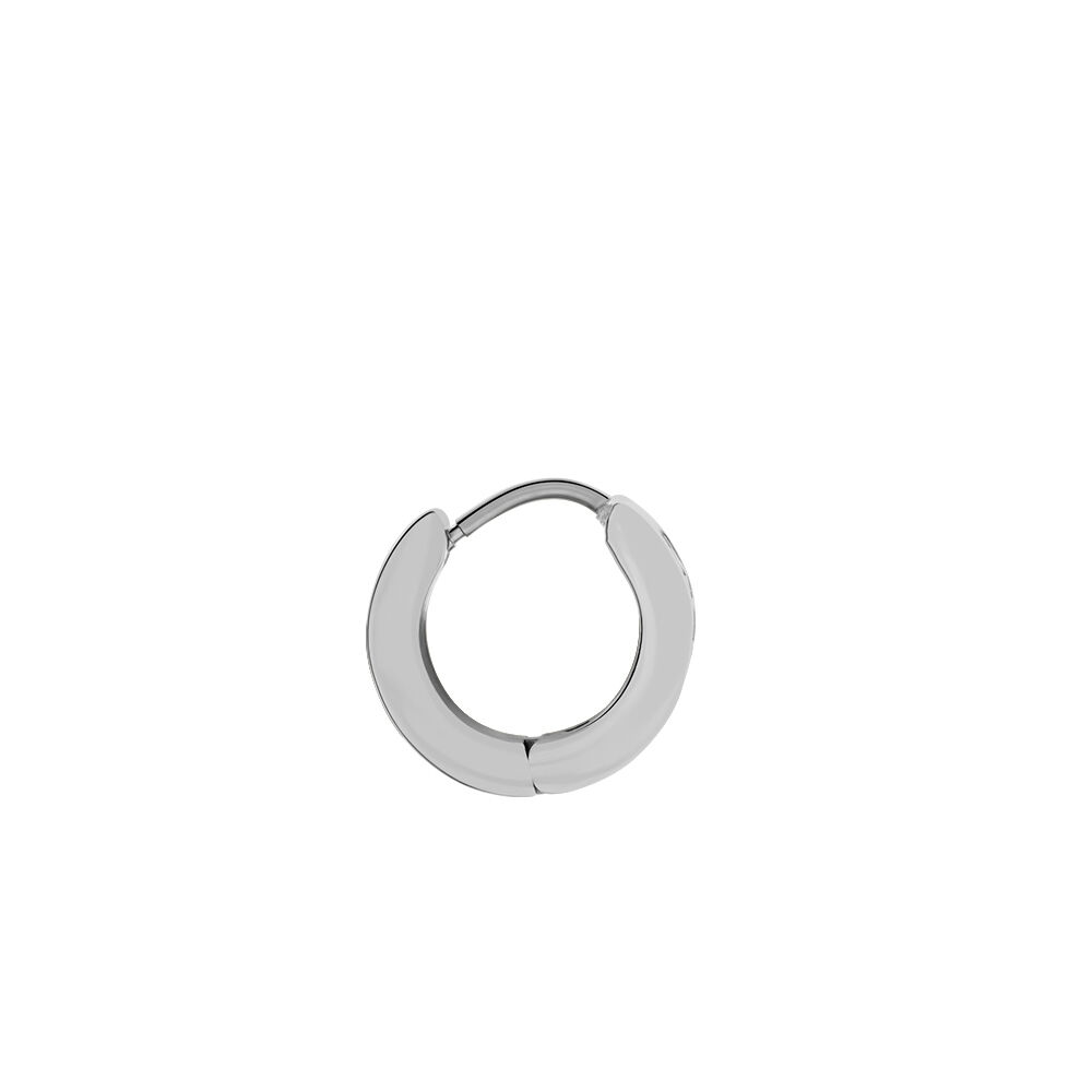 Créole Unitaire Gareth Acier Blanc - Piercings d'oreilles Homme | Marc Orian