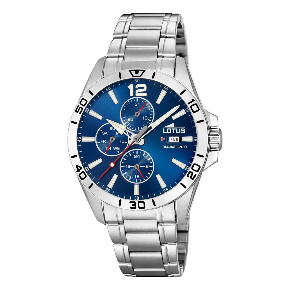 Montre Lotus Homme Multifonction Bracelet Cuir Bleu 18576/3