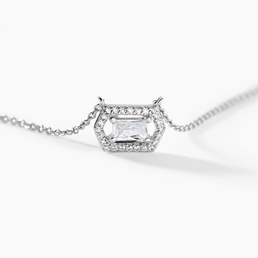 Collier Gia Argent Blanc Oxyde De Zirconium - Colliers avec pierres Femme | Marc Orian