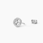 Boucles D'oreilles Puces Nour-imen Or Blanc Diamant - Boucles d'oreilles mariage Femme | Marc Orian