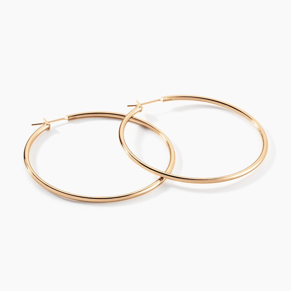 Cr&eacute;oles Ada Lisse Plaqu&eacute; Or Jaune - Cr&eacute;oles Femme | Marc Orian