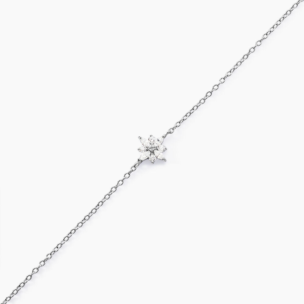 Bracelet Eclat Argent Blanc Oxyde De Zirconium - Bracelets chaînes Femme | Marc Orian