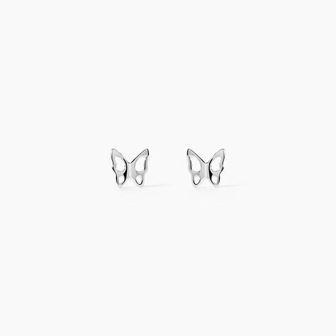 Boucles D'oreilles Puces Filippa Papillon Or Blanc - Puces Femme | Marc Orian