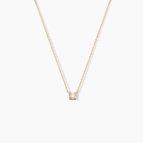 Collier Or Jaune Aphrodite Diamant - Colliers solitaires Femme | Marc Orian