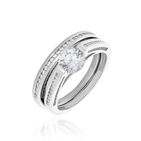 Bague Malou Argent Blanc Oxyde De Zirconium - Solitaires Femme | Marc Orian