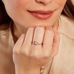 Bague Elmie Or Jaune Argent Blanc Oxyde De Zirconium - Solitaires Femme | Marc Orian