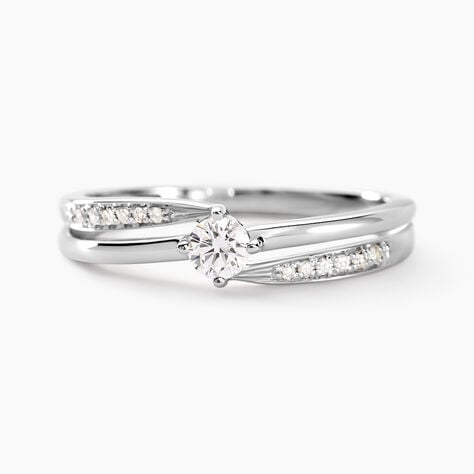 Bague Selene Or Blanc Diamant - Solitaires Femme | Marc Orian