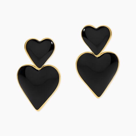 Boucles D'Oreilles Pendantes Ha&iuml;a Acier Dor&eacute; - Pendantes Femme | Marc Orian