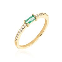Bague Gamboa Plaqué Or Jaune Verre Oxyde De Zirconium