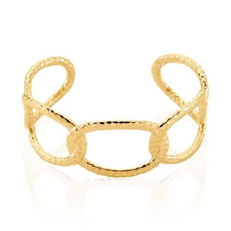 Bracelet Manchette Lorri Acier Doré - Bracelets Anneaux Entrelaces Femme | Marc Orian