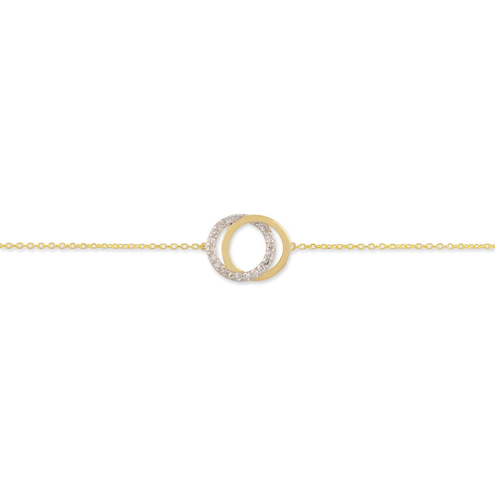 Bracelet Absolu Or Bicolore Diamant - Bracelets Anneaux Entrelaces Femme | Marc Orian