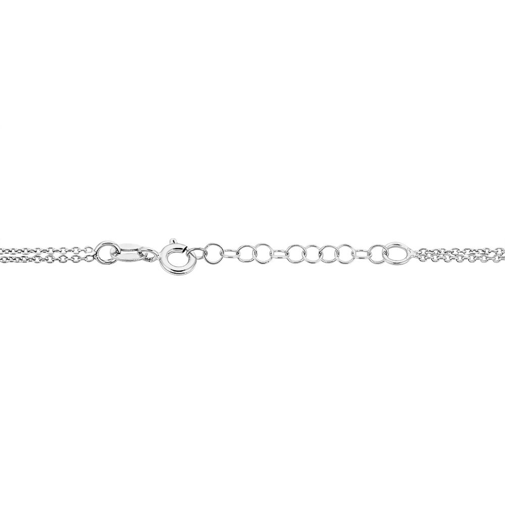 Chaîne De Cheville Noelle Argent Blanc - Chaines de cheville Femme | Marc Orian