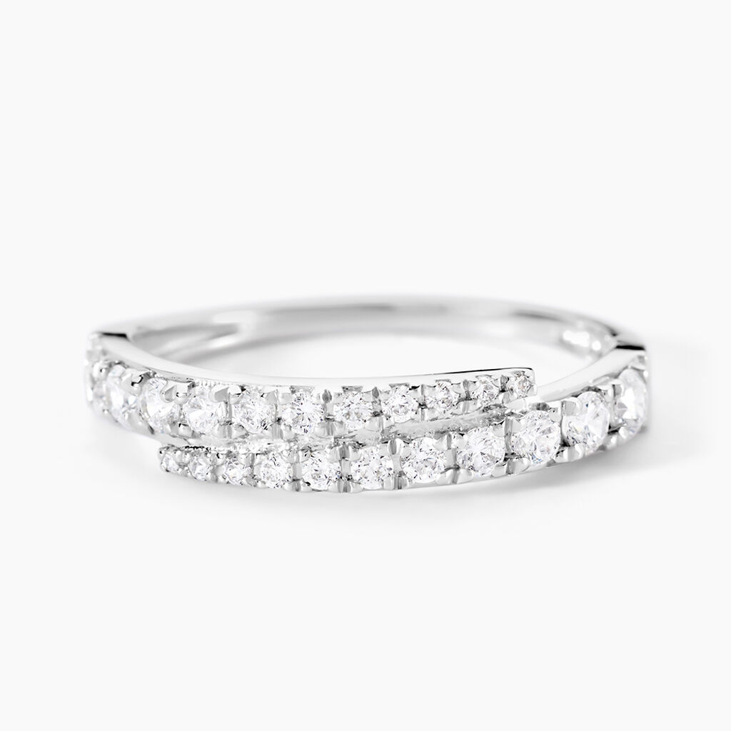 Bague Magdolna Or Blanc Oxyde De Zirconium - Bagues avec pierre Femme | Marc Orian
