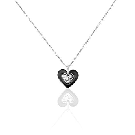 Collier Clarah Argent Blanc Céramique Et Oxyde De Zirconium - Colliers avec pierres Femme | Marc Orian