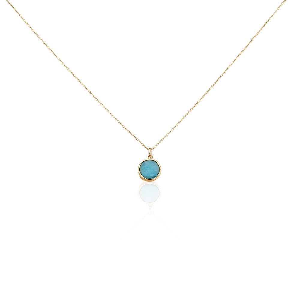 Collier Plaqu&eacute; Or Neassa Amazonite - Colliers avec pierres Femme | Marc Orian