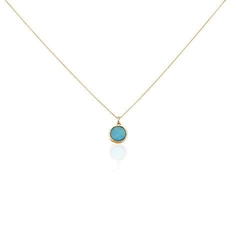 Collier Plaqu&eacute; Or Neassa Amazonite - Colliers avec pierres Femme | Marc Orian